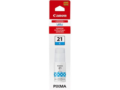 Canon PIXMA GI-21 MegaTank Replacement Ink Bottle - Cyan (4537C001)