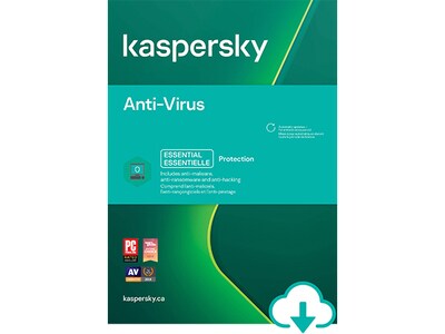 Kaspersky Anti-Virus , Abonnement de 12 mois, 3 utilisateur , Téléchargement PC