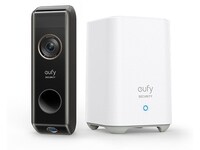 Sonnette vidéo eufy Security double caméra  (à pile) avec station Homebase, double détection des mouvements, détection des colis, haute-résolution 2K