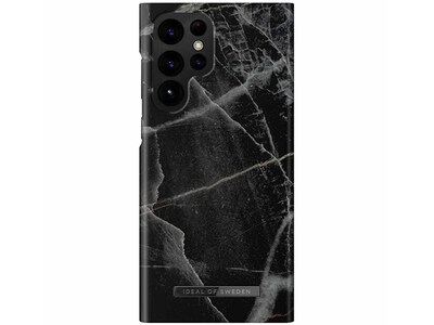 iDeal of Sweden Fashion Case for Samsung Galaxy S22 Ultra - Black Thunder Marble