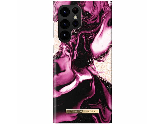 iDeal of Sweden Fashion Case for Samsung Galaxy S22 Ultra - Golden Ruby Marble