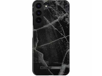 iDeal of Sweden Fashion Case for Samsung Galaxy S22+ - Black Thunder Marble