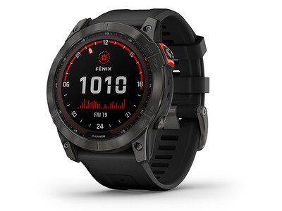 Garmin fenix 7X Solar Charging GPS Smartwatch Steel and Fitness Tracker with Incident Detection - Slate Gray