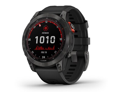 Garmin fenix 7 Solar Charging GPS Smartwatch Steel and Fitness Tracker with Incident Detection - Slate Gray