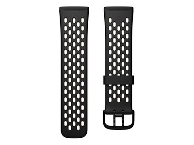 Bracelet en silicone pour Sport Sense/Versa 3 de Fitbit® - Petite - Noir/Blanc