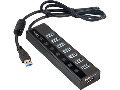 Hub USB 3.0, répartiteur de données USB VIENON 7 ports pour