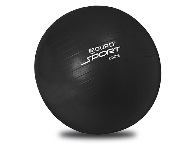 Aduro Anti-Burst Exercise Ball & Pump, 65 cm Black