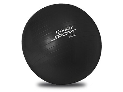 Ballon d'exercice et pompe anti-éclatement Aduro, 65 cm, noir