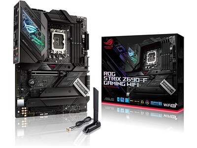 ASUS ROG STRIX Z690-F GAMING WIFI Intel®Z690 LGA 1700 ATX gaming motherboard with PCIe®5.0, 16+1 power stages, DDR5, WiFi 6E & Aura Sync RGB lighting