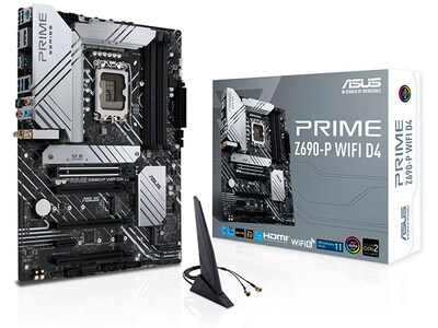 ASUS PRIME Z690-P WIFI D4 Intel® Z690 (LGA 1700) ATX motherboard with PCIe® 5.0, 14+1 DrMOS, DDR4, WiFi 6E & Aura Sync RGB lighting