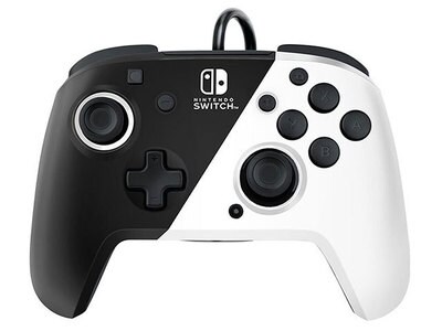 PDP Faceoff Deluxe+ Audio Wired Controller For Nintendo Switch - Black & White