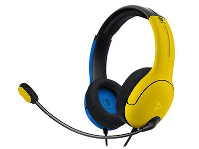PDP LVL40 Stereo Wired Over-Ear Gaming Headset With Mic for Nintendo Switch/OLED/Lite - Wildcat Yellow & Blue