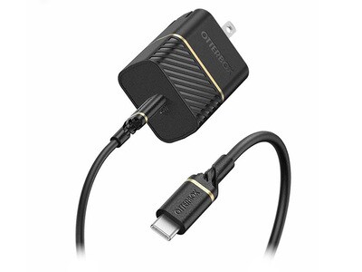 OtterBox 20W Premium Fast Charge USB-C PD Wall Charger with USB-C Cable - Black