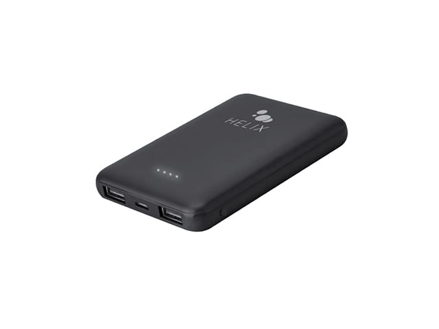 Helix/Retrak Powerbank 5000 mAh avec Deux ports USB-A Noir