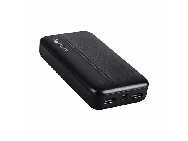 Helix TurboVolt+ 16,000 mAh Power Bank with USB-A and USB-C Ports - Black