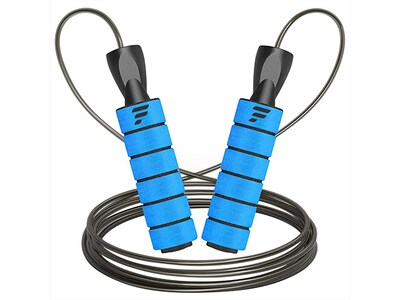 Letsfit JR01 Adjustable Jump Rope with Foam Handles - Blue