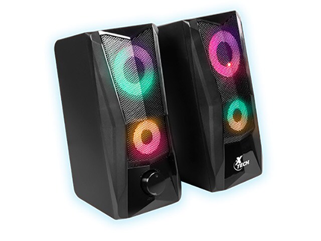 XTech Incendo XTS-130 4W Stereo Multimedia Gaming Speakers with LED Lights