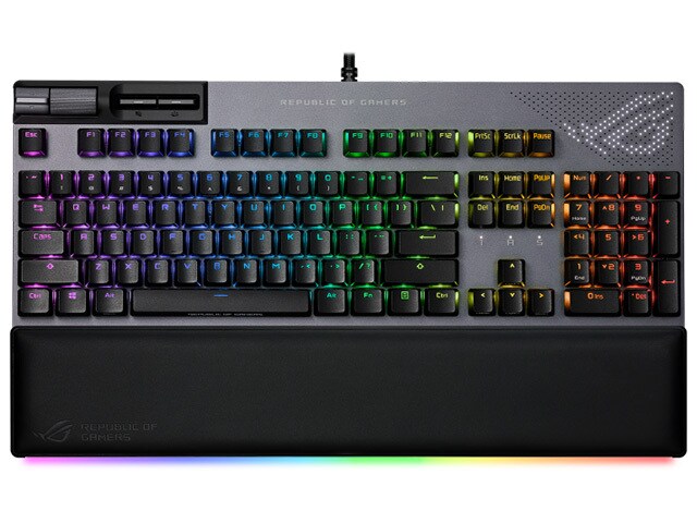 ASUS ROG Strix Flare II Animate 100% Wired RGB Mechanical Gaming Keyboard with ROG NX Red Switches - Gunmetal