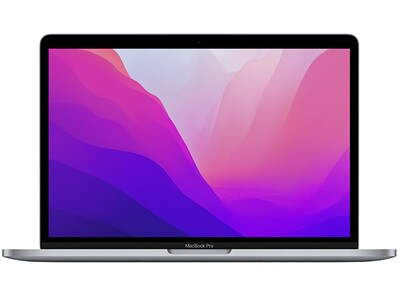 MacBook Pro (2022) 13,3 po à disque SSD 512 Go, MEV de 8 Go avec puce M2, processeur central 8 cœurs et processeur graphique 10 cœurs d’Apple - gris cosmique