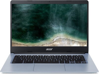 Ordinateur portable 14 po Chromebook CB314-1H-C6ZL d‘Acer avec processeur Intel® N4020, disque eMMC de 32 Go, MEV de 8 Go et système d’exploitation Chrome - argent
