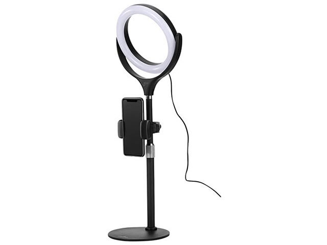 Lampe annulaire à LED 7 pouces d'Ergopixel EP-PC0001 avec support de bureau réglable de 16 po - Noir