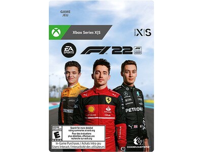 F1 2022: Standard Edition (Digital Download) For Xbox Series X/S
