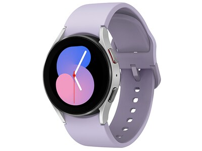 Montre Galaxy Watch5 de 40 mm de Samsung (GPS + cellulaire) - Argent avec Bracelet Violet