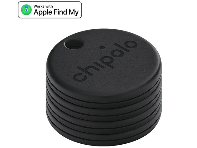 Localisateur Bluetooth® d'objets Chipolo ONE Spot paquet de 4 (fonctionne avec Apple® Find My) - Presque noir