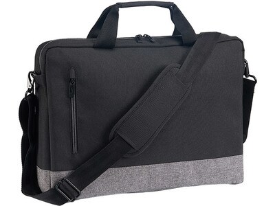 15.6" Laptop Bag with Cross Body Strap - Black