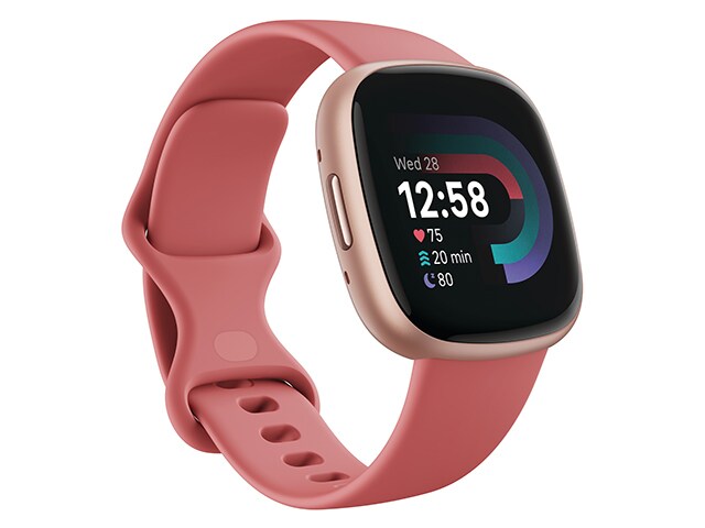 Fitbit® Versa 4 Smartwatch - Copper Rose Aluminum with Pink Sand Band