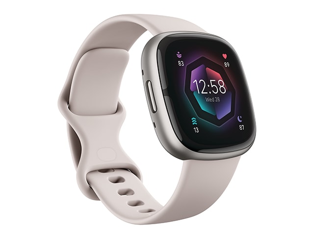 Fitbit® Sense 2 Smartwatch - Aluminum with Lunar White Band
