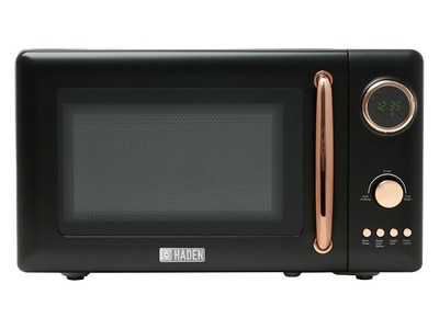 Haden Heritage 75049 700W Microwave with Settings - Black and Copper