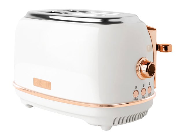 Haden Heritage 75091 2-Slice Wide Slot Toaster -Ivory and Copper