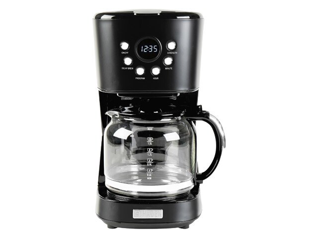 Haden Heritage 75098 12-Cup Programmable Coffee Maker -Black and Chrome