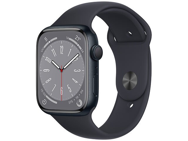 Apple® Watch série 8 de mm boîtier en aluminium minuit et bracelet sport minuit (GPS
