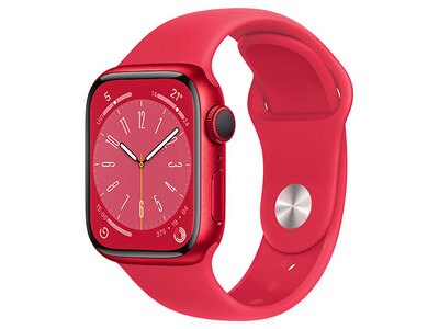 Apple® Watch Series 8 41mm (PRODUCT)RED Aluminium Case with (PRODUCT)RED Sport Band (GPS)