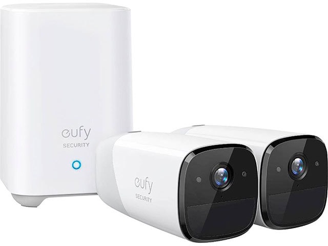 Système de surveillance sans fil eufyCam 2 Pro avec caméras compactes 2K - emballage de 2 - Blanc