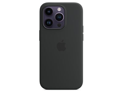 Étui en silicone avec MagSafe d’Apple pour iPhone 14 Pro - minuit