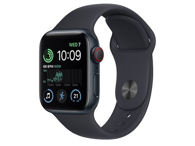 Apple® Watch SE (2022) 40mm Midnight Aluminium Case with Midnight Sport Band (GPS+Cellular)