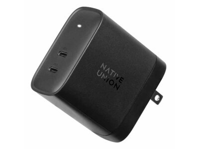 Native Union Fast 65W Dual USB-C PD GaN Wall Charger - Black