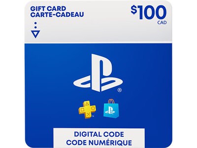 Carte-cadeau PlayStationMCStore d'une valeur de 100 $ - Code Electronique
