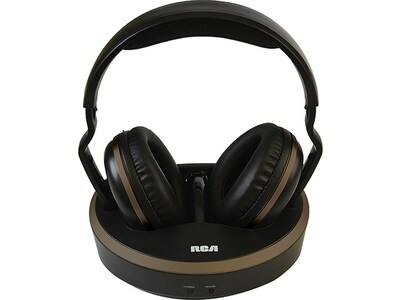 RCA 900 MHz RF Wireless Over-Ear Headphones - Black