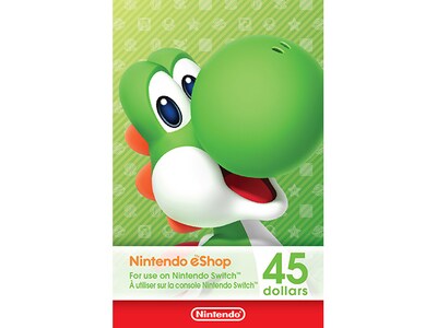 $45 Nintendo eShop Gift Card (Code Electronique) pour Nintendo Switch 