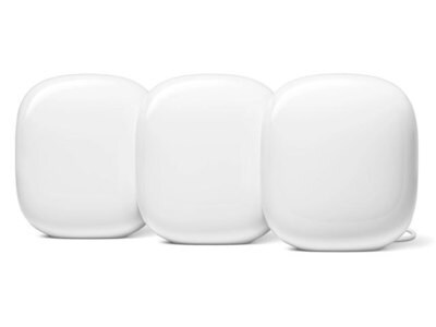 Google Nest Wifi Pro Tri Band Whole Home Mesh Wi-Fi 6E System - Snow - 3-Pack