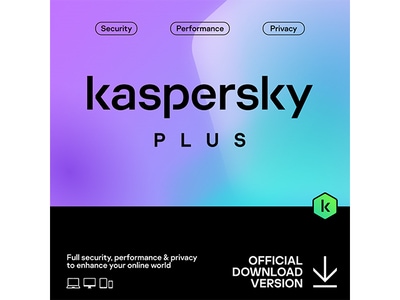 Kaspersky Plus, Abonnement de 12 mois, 1 utilisateur (Code Electronique)