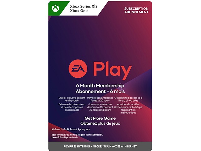 EA Play 6 Month Subscription (Code Electronique) pour Xbox Series X,S et Xbox One