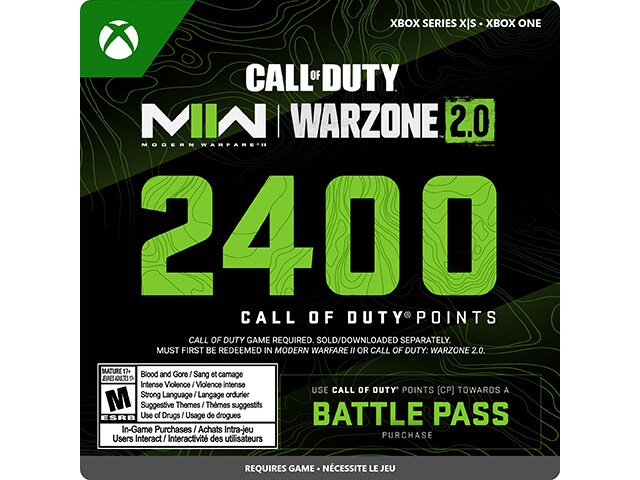 Call of Duty Points - 2,400 (Code Electronique) pour Xbox Series X,S et Xbox One