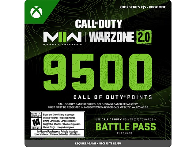 Call of Duty Points - 9,500 (Code Electronique) pour Xbox Series X,S et Xbox One
