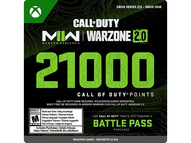 Call of Duty Points - 21,000 (Code Electronique) pour Xbox Series X,S et Xbox One