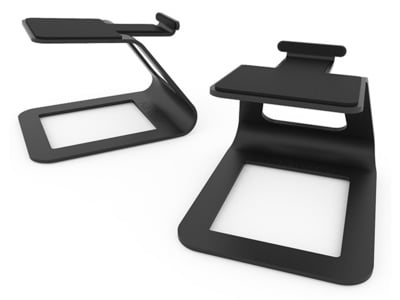 Kanto SE2 Elevated Desktop Speaker Stands for Small Speakers - Black